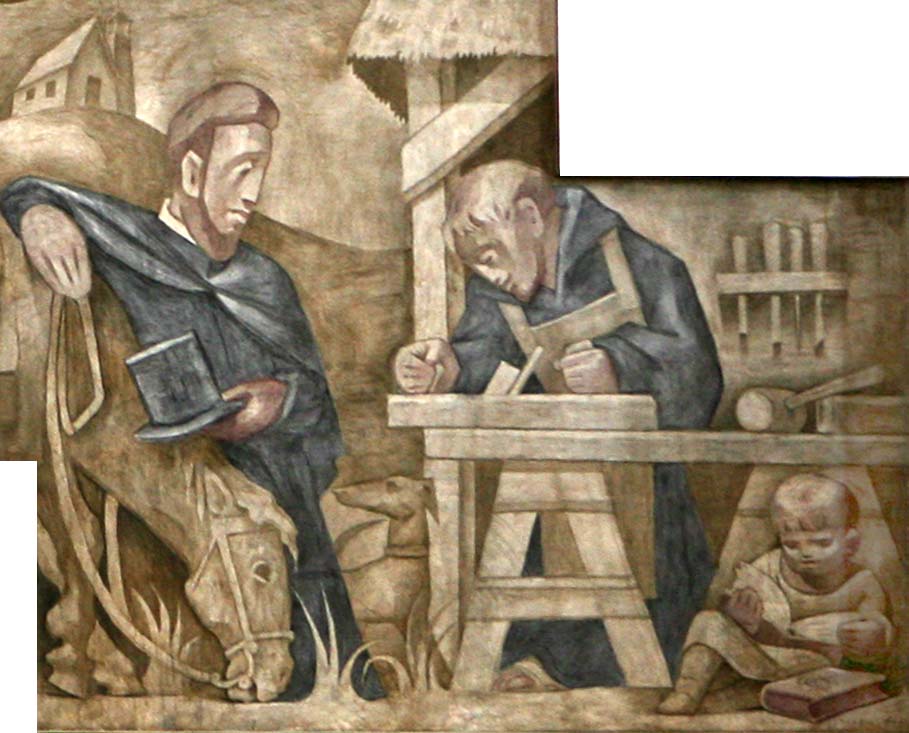 image of ministries from Fresco at St Benedict's Abbey, Atchison